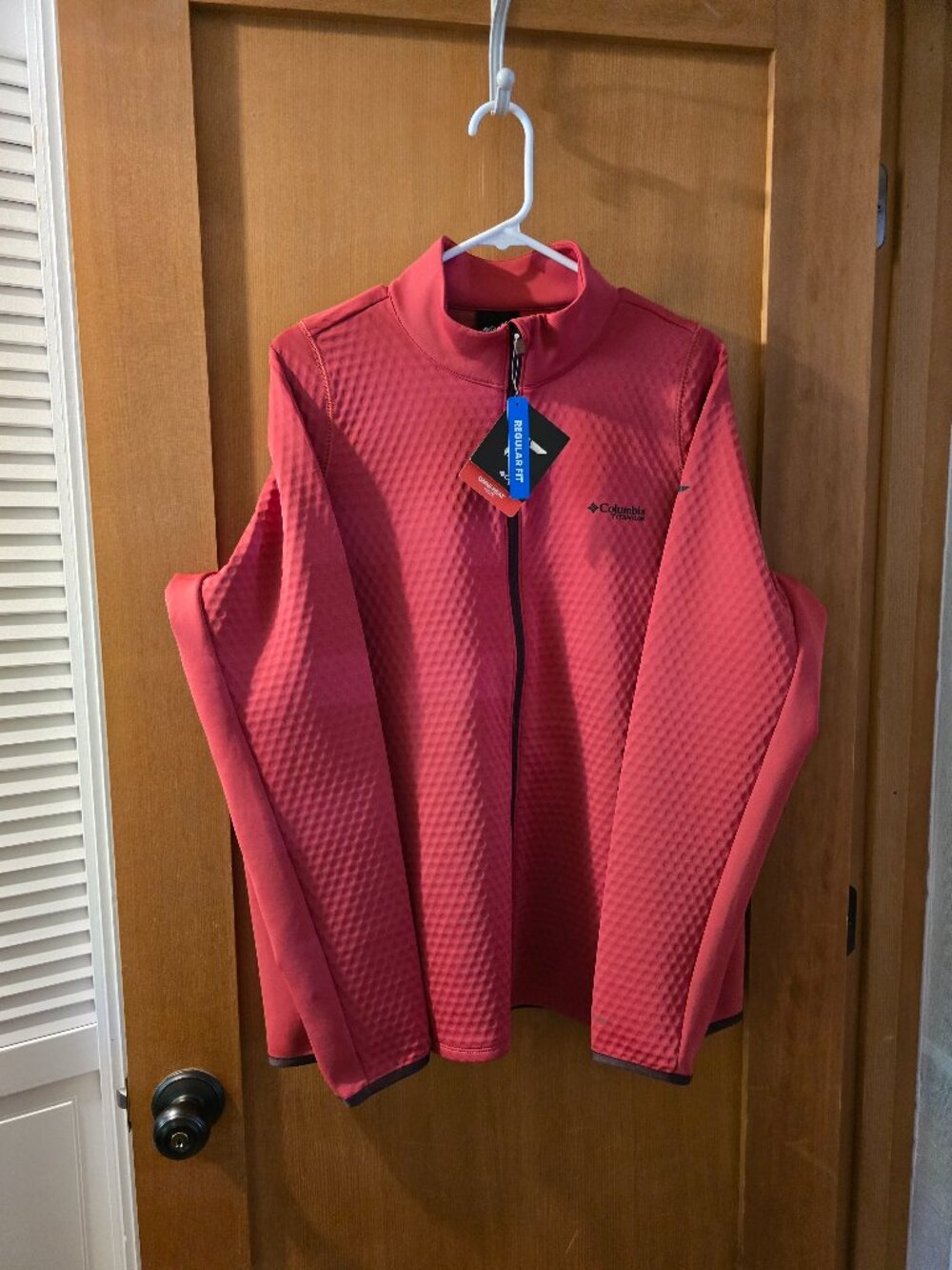 Columbia Titanium NWT Crystal Leaf Omni-Heat Helix Full Zip Jacket Red